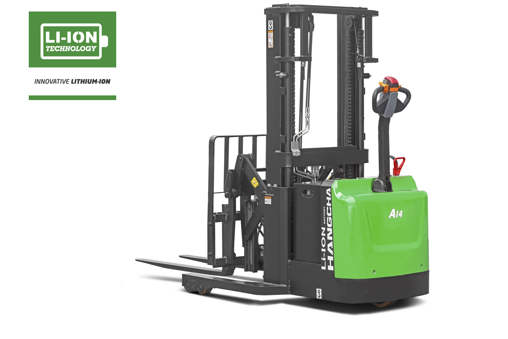 Apilador Con Pantógrafo Eléctrico Tipo Industrial Con Batería De Iones De Litio 3,000lbs