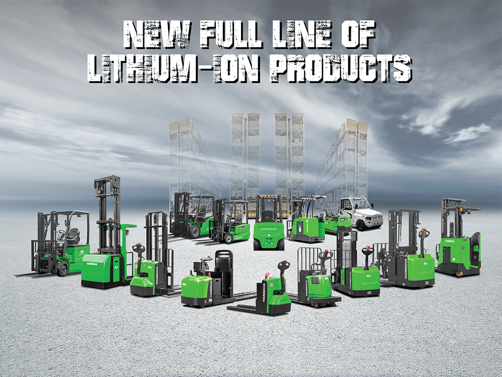Hangcha Forklift America Introduces A New Full Line Of Lithium-ion Powered Material Handling Equipment